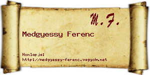 Medgyessy Ferenc névjegykártya